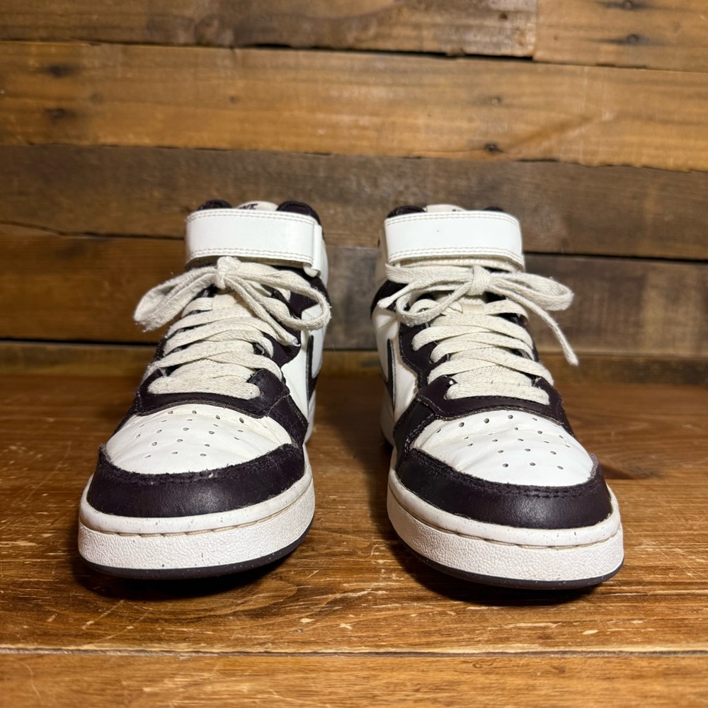 Nike Court Borough Mid 2 Kids Shoes White & Black CD7782-126 Size 3.5Y - Picture 6 of 11